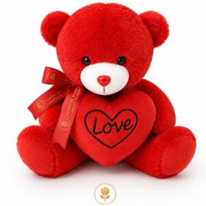 60cm teddy bear red