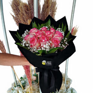 Double color rose 10pcs with accessory