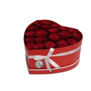 20 to 23 red roses with heart box