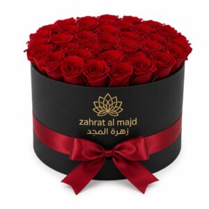 50pcs red roses inside the box