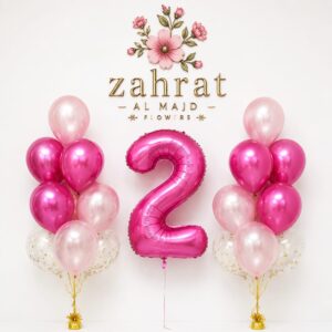 20 ballons mix and one letter also you can chose any letter