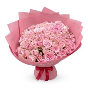 101 pink roses bouquet