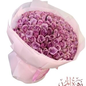 101 purple roses bouquet