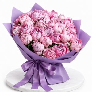 30pcs pink pionies bouquet