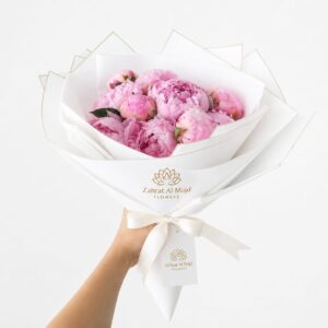 10pink pionies bouquet