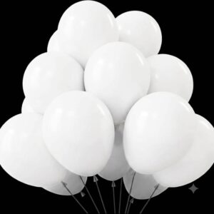10white balloons with hilume