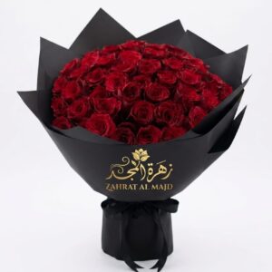 50pcs of premium red roses black wripping best gift for any occasions