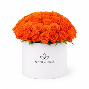 Orang roses 101 pcs inside the round box