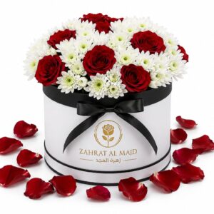 Red roses 10pcs with chrysanthemum white best gift