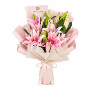 Pink Lilly 10stem bouquet
